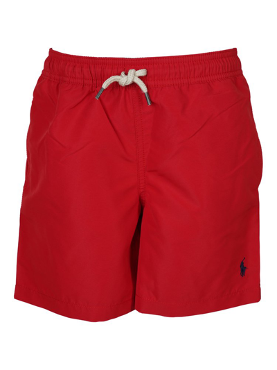 Ralph Lauren Kids' Polo Pony Swim Shorts In Red