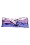 Eugenia Kim Hedy Colorblock Satin Head Wrap In Lavender/ Grape/ Periwinkle