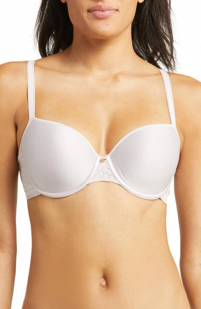 Chantelle Lingerie Stretch Lace Memory Foam Demi Bra In Rose Grey