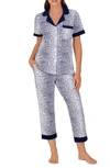 Bedhead Pajamas Print Crop Pajamas In Sea Kitten