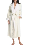 Papinelle High Pile Fleece Robe & Sleep Mask Set In Vanilla