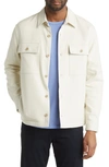 Vince Double Face Workwear Button-up Shirt In Bone/ Lt Taupe