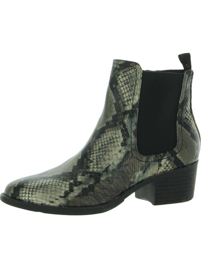 Volatile Carriage Womens Faux Leather Almond Toe Chelsea Boots In Multi