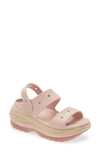 Crocs Classic Mega Crush Water Resistant Platorm Sandal In Pink Clay