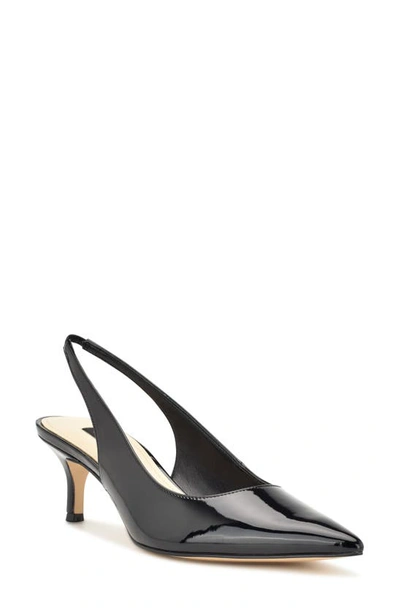 Nine West Nataly Slingback Pointed Toe Pump In Black 001