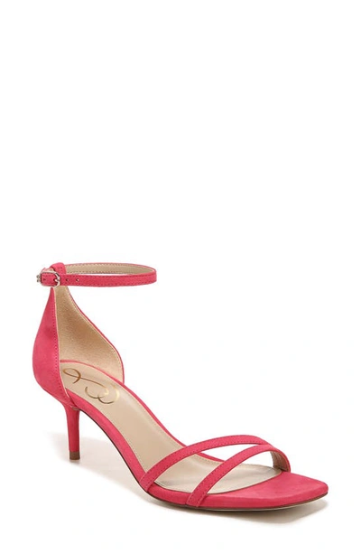 Sam Edelman Peonie Square Toe Sandal In Ultra Fucshia Suede