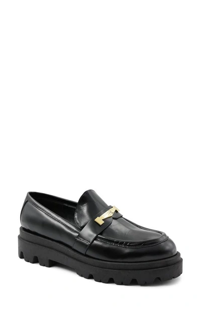 Bruno Magli Lapo Platform Loafer In Black