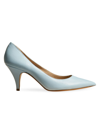 Khaite River Iconic Leather Pumps In Baby Blue
