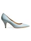 Khaite River Iconic Leather Pumps In Light Blue