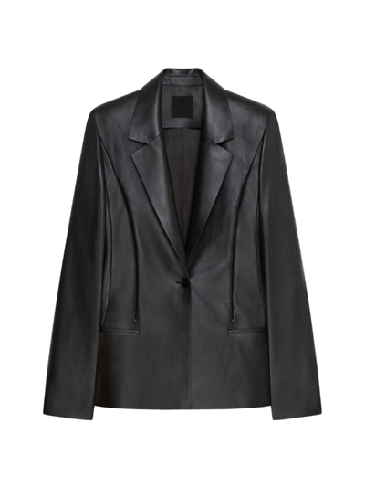 Givenchy Black Single-button Leather Jacket