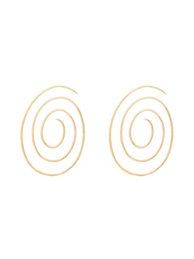 Beaufille Medium Gold Spiral Earrings In Metallic