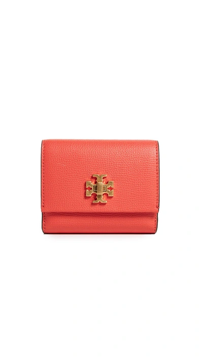 Tory Burch Kira Foldable Medium Wallet In Exotic Red/pink