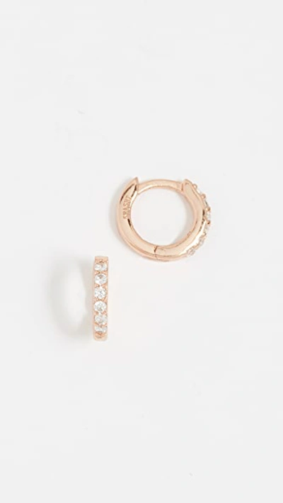 Shashi Katerina Hoop Earrings In Rose Gold