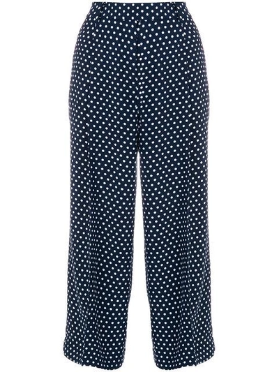 Michael Michael Kors Polka-dot Culottes In Blue