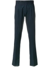 Pt01 Patterned Preppy Trousers In Blue