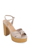 Journee Collection Tru Comfort Foam Lorrica Platform Sandal In Taupe