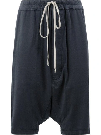 Rick Owens Drkshdw Drop Crotch Shorts - Blue