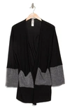 Go Couture Spring Colorblock Cardigan In Black Print 1