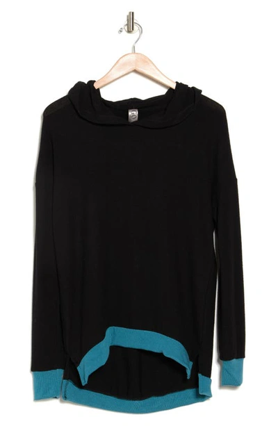 Go Couture Dolman Sleeve Asymmetric Top In Skydiver