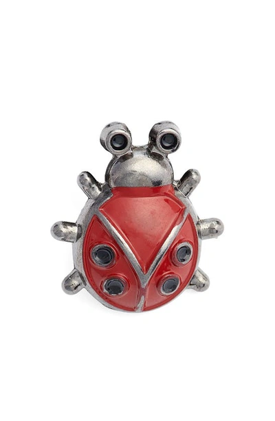 Clifton Wilson Ladybug Lapel Pin In Red