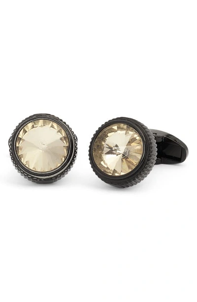 Clifton Wilson Round Cuff Links In Black