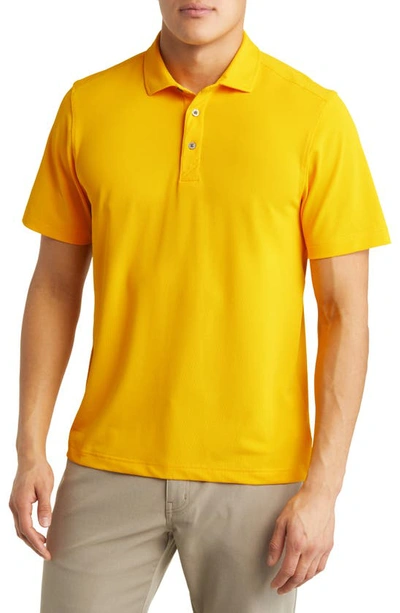 Cutter & Buck Virtue Eco Piqué Recycled Blend Polo In College Gold