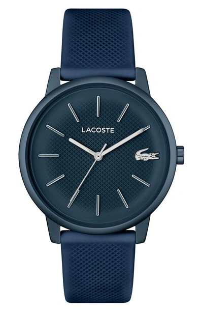 Lacoste Men's L 12.12 Navy Silicone Strap Watch 42mm