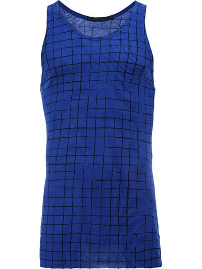 Haider Ackermann Checked Tank Top