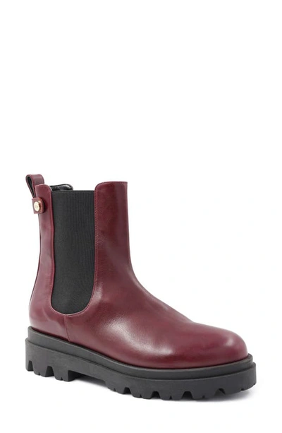 Bruno Magli Alma Lug Chelsea Boot In Bordo