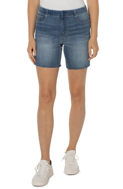 Liverpool Los Angeles Chloe Pull-on Cutoff Bermuda Shorts In Mullen