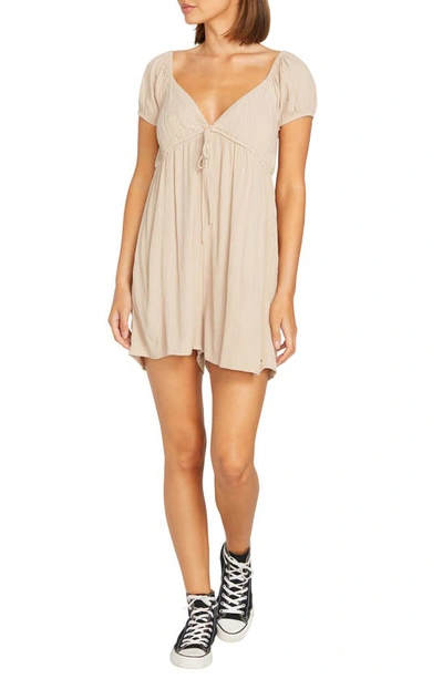 Volcom Moonblast Romper In Taupe