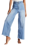 Billabong Free Fall Frayed Wide Leg Trouser Jeans In Surf Spray