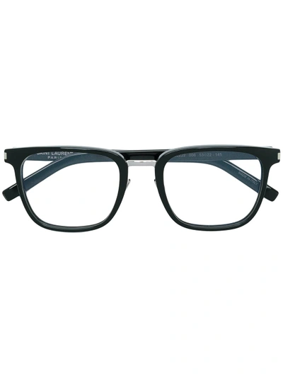 Saint Laurent Square Glasses In Black