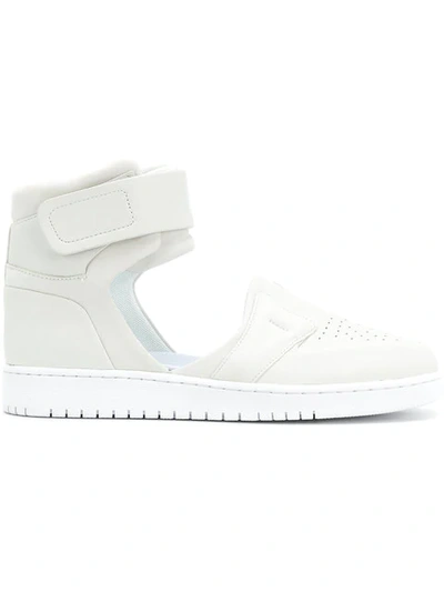 Nike Woman The 1 Reimagined Air Jordan 1 Lover Cutout Leather High-top Sneakers Off-white