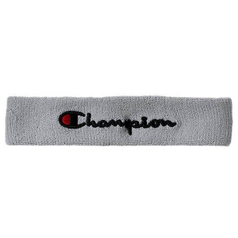 Champion Terry Logo Sweatband In Grey 
