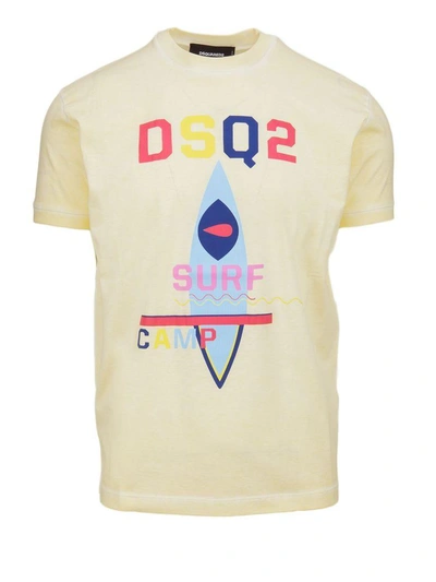 Dsquared2 Cotton T-shirt In Light Yellow