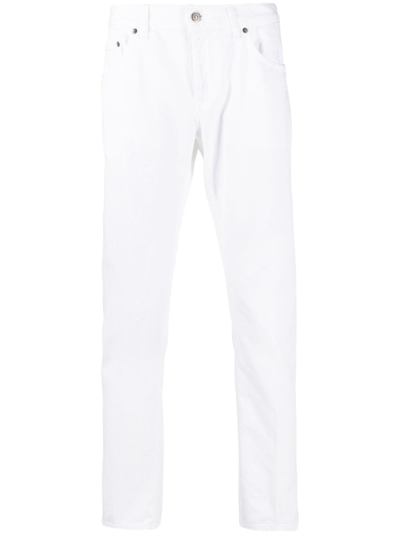 Dondup Mid-rise Straight-leg Jeans In White