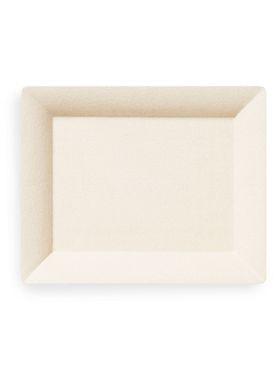 Aerin Shagreen Small Tray In Cream