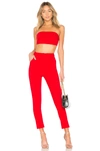 Superdown Remy Bandeau Pant Set In Red