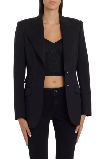 Dolce & Gabbana Women's Turlington Stretch-wool Jacket In Black
