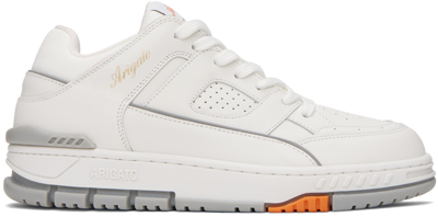 Axel Arigato White Area Lo Trainers With Logo In Leather Man