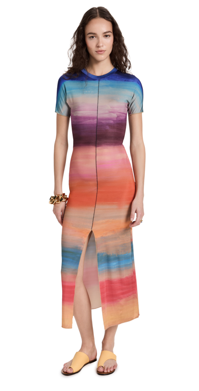 Marni Dyed Ombre Fitted Sheath Dress In Multicolor