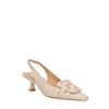 Aquatalia Adrienn Napa Buckle Slingback Pumps In Oak