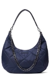 Mz Wallace Bowery Quilted Shoulder Bag In Dawn/silver