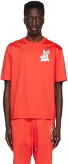 Lanvin Motif-print Short-sleeve T-shirt In Red