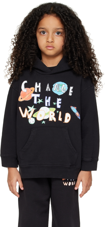 Kids Worldwide Change The World Conscious Hoodie In Black