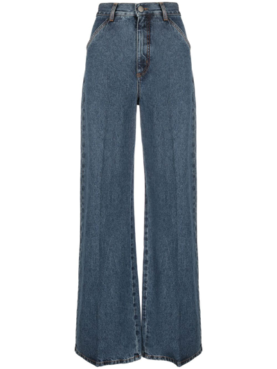Chloé High-rise Wide-leg Jeans In Blue