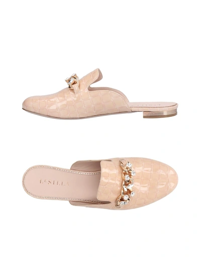 Le Silla Mules In Pale Pink
