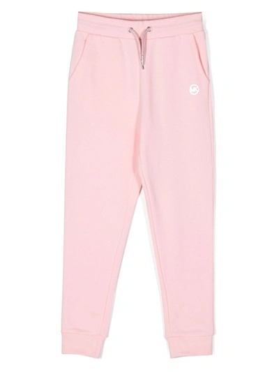 Michael Kors Kids' Logo饰带棉运动裤 In Pink
