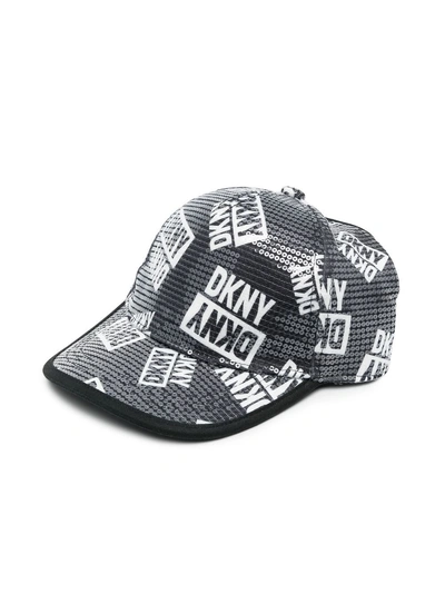 Dkny Kids' Logo-print Baseball Cap In Black